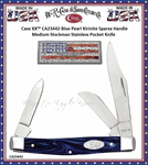 WR Case & Son's Cutlery CA23442 Case XX� Blue Pearl Kirinite Sparxx Handle Medium Stockman Stainless Pocket Knife 