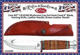 WR Case & Sons Cutlery CA10340 Fixed Blade Stacked Leather Handle Hunting Knife