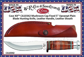 WR Case & Sons Cutlery CA10342 Fixed Blade Stacked Leather Handle Hunting Knife