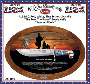 WR Case Sons Cutlery CA13175 U.S.Marine Corps Semper Fidelis Commemorative Bowie