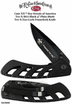 WR Case & Son's Cutlery CA18059 Case XX� Boy Scouts Black Stainless Steel Tec-X Exo-Lock Framelock Black 3" Plain Pocket Knife 