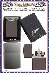 Zippo Windproof Lighter Z150 Zippo The Black Ice lighter was the first matte lighter introduced into Zippo’s stock line in 1984Windproof Pocket Lighter 2-1/4"x1/2"x1-1/2" Comes With a Lifetime Guarantee Zippo Windproof Lighter Z150 Zippo The Black Ice lighter was the first matte lighter introduced into Zippo’s stock line in 1984Windproof Pocket Lighter 2-1/4"x1/2"x1-1/2" Comes With a Lifetime Guarantee