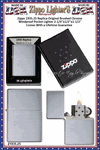 Zippo Windproof Lighter Z1935.25 Zippo Replica Original Brushed Chrome Windproof Pocket Lighter 2-1/4"x1/2"x1-1/2" Comes With a Lifetime Guarantee     