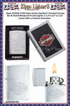 Zippo Windproof Lighter Z200HD.H199 Zippo Harley-Davidson� Brushed Chrome Bar & Shield Windproof Pocket Lighter 2-1/4"x1/2"x1-1/2" Comes With a Lifetime Guarantee 