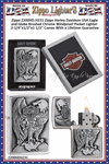 Zippo Windproof Lighter Z200HD.H231 Zippo Harley Davidson USA Eagle & Globe Brushed Chrome Windproof Pocket Lighter 2-1/4"x1/2"x1-1/2" Comes With a Lifetime Guarantee  