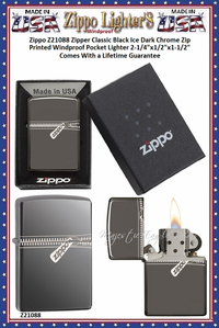 Zippo Windproof Lighter Z21088 Zippo Zipper Classic Black Ice Dark Chrome Zip Printed Windproof Pocket Lighter 2-1/4"x1/2"x1-1/2" Comes With a Lifetime Guarantee Zippo Windproof Lighter Z21088 Zippo Zipper Classic Black Ice Dark Chrome Zip Printed Windproof Pocket Lighter 2-1/4"x1/2"x1-1/2" Comes With a Lifetime Guarantee