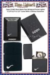 Zippo Windproof Lighter Z218PL Zippo Black Matte Pipe  Windproof Pocket Lighter 2-1/4"x1/2"x1-1/2" Comes With a Lifetime Guarantee