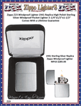 Zippo Windproof Lighter Z23 Zippo Windproof Lighter 1941 Replica High Polish Sterling Silver Windproof Pocket Lighter 2-1/4"x1/2"x1-1/2" Comes With a Lifetime Guarantee 