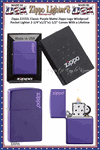 Zippo Windproof Lighter Z237ZL Zippo Zippo Classic Purple Matte Zippo Logo Windproof Pocket Lighter 2-1/4"x1/2"x1-1/2" Comes With a Lifetime Guarantee   