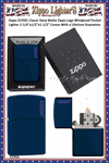 Zippo Windproof Lighter Z239ZL Zippo Classic Navy Matte Zippo Logo Windproof Pocket Lighter 2-1/4"x1/2"x1-1/2" Comes With a Lifetime Guarantee       