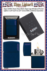 Zippo Windproof Lighter Z239ZL Zippo Classic Navy Matte Zippo Logo Windproof Pocket Lighter 2-1/4"x1/2"x1-1/2" Comes With a Lifetime Guarantee Zippo Windproof Lighter Z239ZL Zippo Classic Navy Matte Zippo Logo Windproof Pocket Lighter 2-1/4"x1/2"x1-1/2" Comes With a Lifetime Guarantee