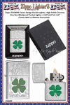 Zippo Windproof Lighter Z24699 Zippo Clover Design Pocket Lighter, High Polish Chrome, One Size Windproof Pocket Lighter 2-1/4"x1/2"x1-1/2" Comes With a Lifetime Guarantee    