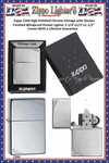Zippo Windproof Lighter  Z260 Zippo High Polished Chrome Vintage with Slashes Finished Windproof Pocket Lighter 2-1/4"x1/2"x1-1/2" Comes With a Lifetime Guarantee 