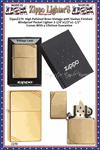Zippo Windproof Lighter  Z270 Zippo High Polished Brass Vintage with Slashes Finished Windproof Pocket Lighter 2-1/4"x1/2"x1-1/2" Comes With a Lifetime Guarantee   