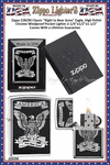 Zippo Windproof Lighter Z28290 Zippo Classic "Right to Bear Arms" Eagle, High Polish Chrome Windproof Pocket Lighter 2-1/4"x1/2"x1-1/2" Comes With a Lifetime Guarantee  