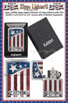 Zippo Windproof Lighter Z29095 Zippo US Flag Fusion Design High Polish Chrome Windproof Pocket Lighter 2-1/4"x1/2"x1-1/2" Comes With a Lifetime Guarantee    