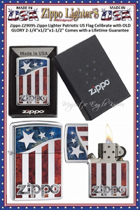 Zippo Windproof Lighter Z29095 Zippo US Flag Fusion Design High Polish Chrome Windproof Pocket Lighter 2-1/4"x1/2"x1-1/2" Comes With a Lifetime Guarantee Zippo Windproof Lighter Z29095 Zippo US Flag Fusion Design High Polish Chrome Windproof Pocket Lighter 2-1/4"x1/2"x1-1/2" Comes With a Lifetime Guarantee