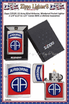 Zippo Windproof Lighter Z29181 Zippo US Army 82nd Airborne, Windproof Pocket Lighter 2-1/4"x1/2"x1-1/2" Comes With a Lifetime Guarantee  