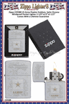Zippo Windproof Lighter Z29388 Zippo US Army Pewter Emblem, Satin Chrome Windproof Pocket Lighter 2-1/4"x1/2"x1-1/2" Comes With a Lifetime Guarantee 