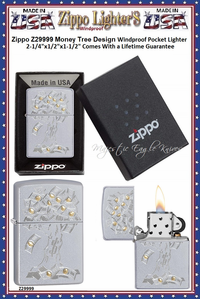 Zippo Windproof Lighter Z29999 Zippo Money Tree, Satin Chrome Finished Windproof Pocket Lighter 2-1/4"x1/2"x1-1/2" Comes With a Lifetime Guarantee Zippo Windproof Lighter Z29999 Zippo Money Tree, Satin Chrome Finished Windproof Pocket Lighter 2-1/4"x1/2"x1-1/2" Comes With a Lifetime Guarantee