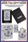 Zippo Windproof Lighter Z49411 Zippo Ships Anchor Paired w/Captain's Helm Windproof Pocket Lighter 2-1/4"x1/2"x1-1/2" Comes With a Lifetime Guarantee   