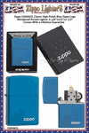 Zippo Windproof Lighter Zippo Z20446ZL Classic High Polished Blue Zippo Logo Windproof Pocket Lighter 2-1/4"x1/2"x1-1/2" Comes With a Lifetime Guarantee  