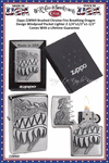 Zippo Windproof Lighter Zippo Z28969 Brushed Chrome Fire Breathing Dragon Windproof Pocket Lighter 2-1/4"x1/2"x1-1/2" Comes With a Lifetime Guarantee