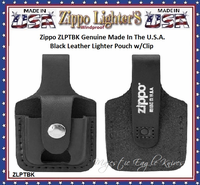 Zippo Windproof Lighter ZLPTBK ZIPPO Genuine Made In The U.S.A. Black Leather Lighter Pouch w/Belt Loop Zippo Windproof Lighter ZLPTBK ZIPPO Genuine Made In The U.S.A. Black Leather Lighter Pouch w/Belt Loop