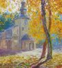 Autumn, Honfleur, Notre Dame de Grace, France<br><small>Guy Rose