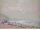 Beach Scene with Figures and Tent, Santa Monica<br><small>Arthur Dominique Rozire