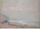 Beach Scene with Figures and Tent, Santa Monica<br><small>Arthur Dominique Rozire