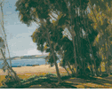 Beach Scene with Trees<br><small>Sam Hyde Harris
