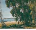 Beach Scene with Trees<br><small>Sam Hyde Harris