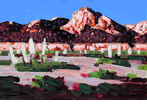 Blooming Yuccas in the Desert<br><small>Conrad Buff
