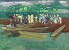 Boat Landing, Market Day in Patzcuaro<br><small>Millard Sheets