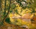 Brook with Trees<br><small>Benjamin Brown<br>click to open