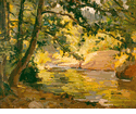 Brook with Trees<br><small>Benjamin Brown<br>click to open