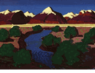 Mountains With Stream <br><SMALL>(CB307B)</SMALL></font>