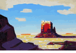 Mittens in Landscape, Monument Valley<br><small>Conrad Buff