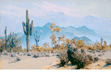 Cactus and Mountains<br><small>Gunnar Widforss