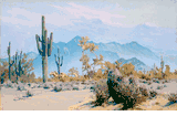 Cactus and Mountains<br><small>Gunnar Widforss
