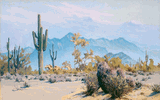 Cactus and Mountains<br><small>Gunnar Widforss