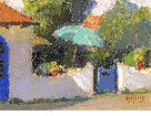 Courtyard Gate at Cafe Los Ondas (Laguna Beach)<br><small>Anna Hills