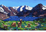 Deer Grass by a Lake, High Sierras<br><small>Conrad Buff