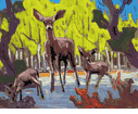 Deer in Forest<br><small>Conrad Buff
