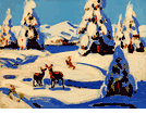 Deer in Snow<br><small>Conrad Buff