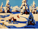 Deer in Snow<br><small>Conrad Buff