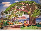 Diamond Head with People<br><small>Millard Sheets
