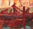 Drying the Nets (Chioggia, Italy)<br><small>Edgar Alwin Payne