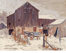 Farm Scene in Winter<br><small>Edwin Roscoe Shrader